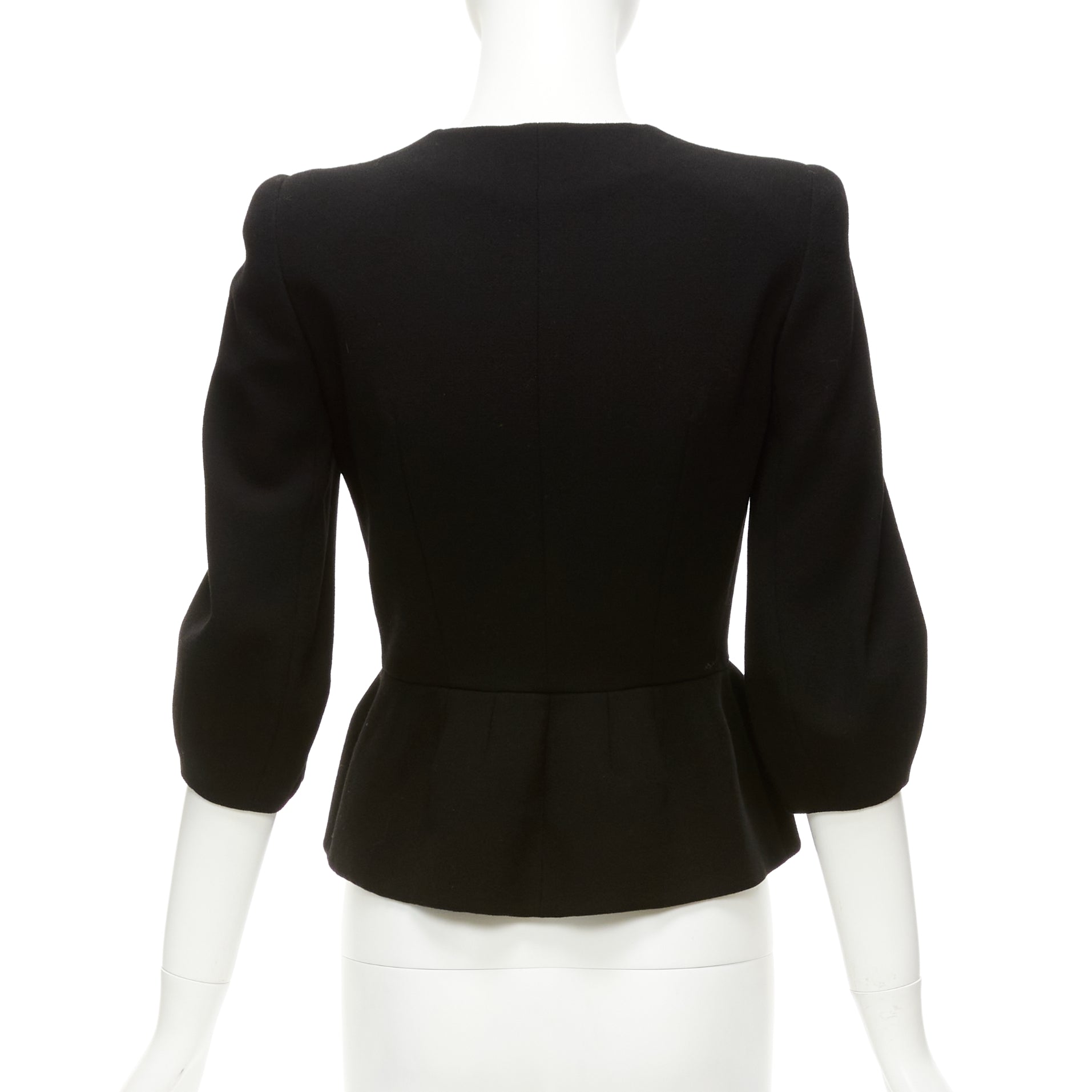 Alexander Mcqueen Cropped Peplum Jacket - Detail 1