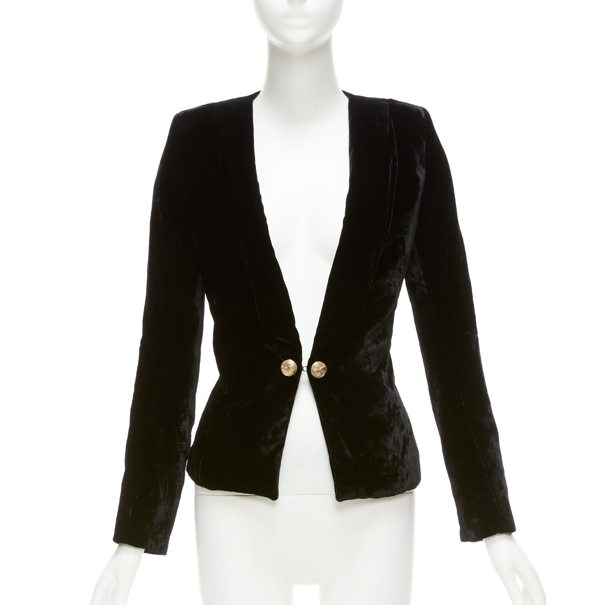 Balmain Gold Button Blazer