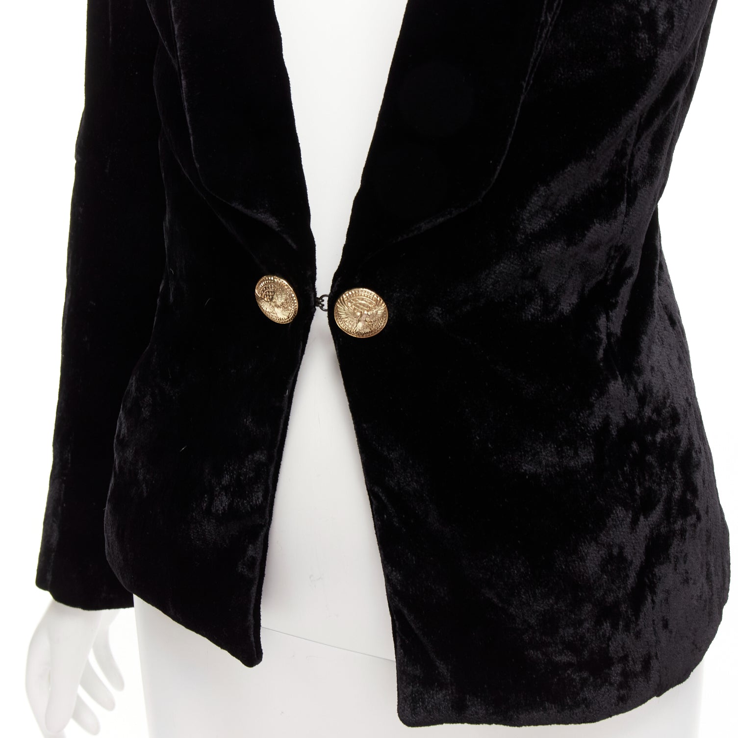 Balmain Gold Button Blazer - Back view