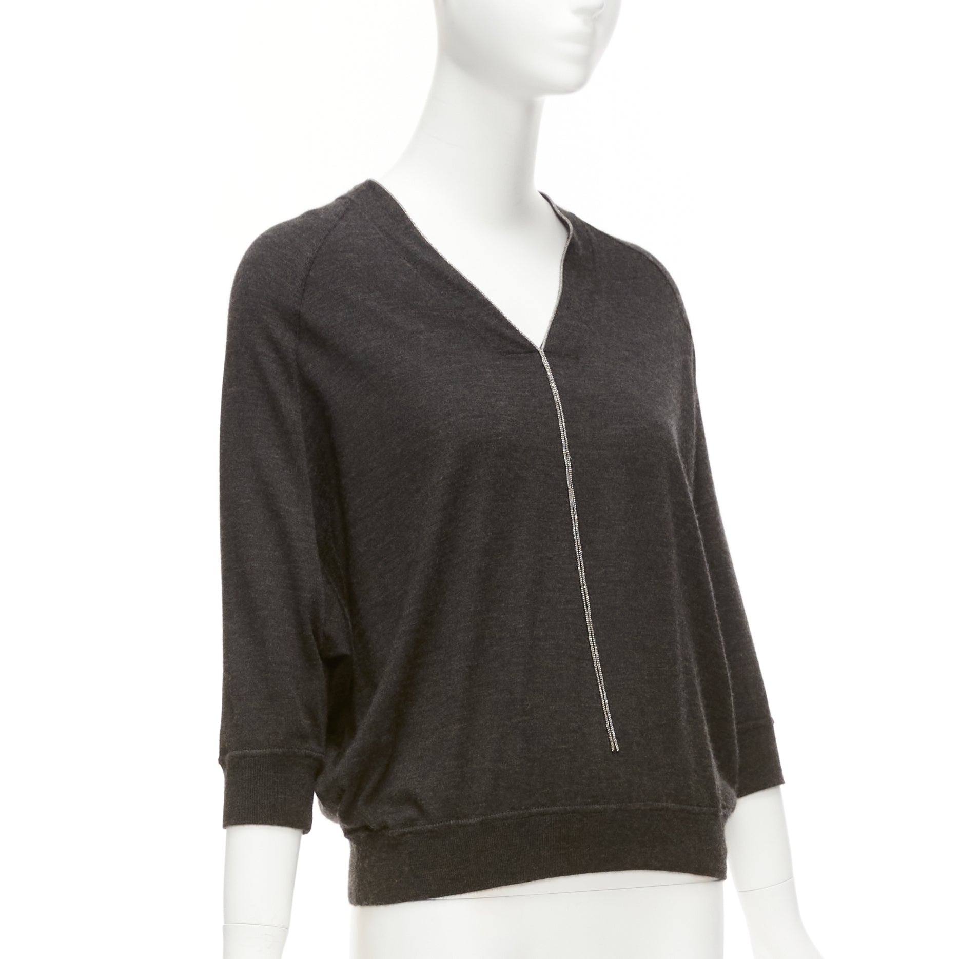 Brunello Cucinelli Chain V Neck Sweater - Image 6