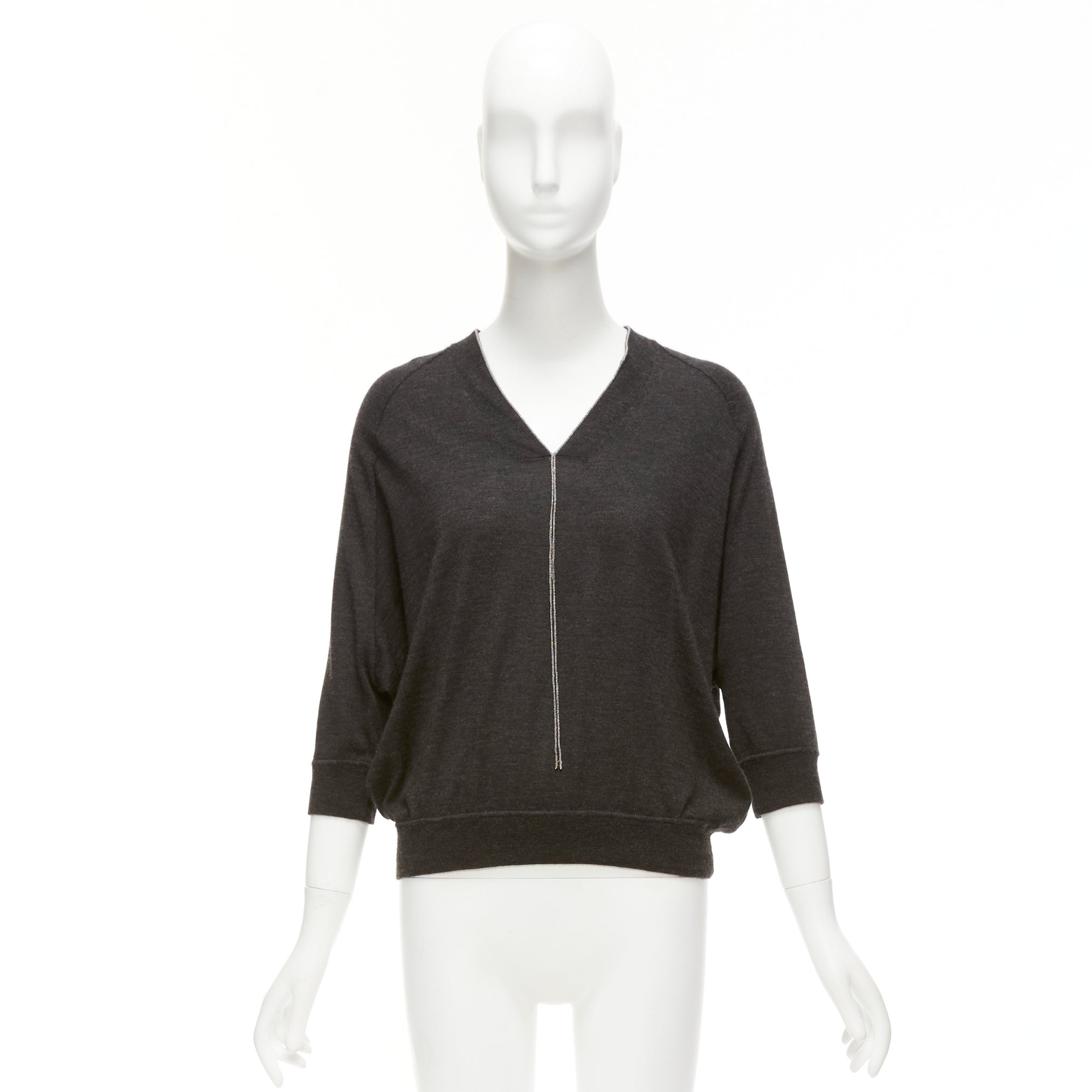 Brunello Cucinelli Chain V Neck Sweater - Image 11