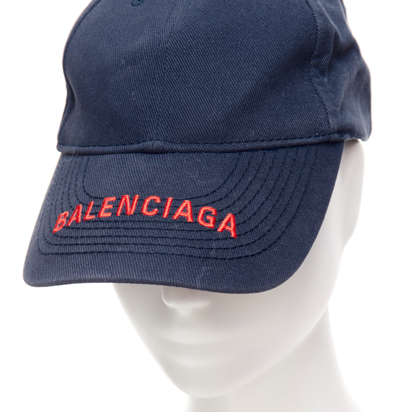 Balenciaga Red Logo Baseball Cap - Back view