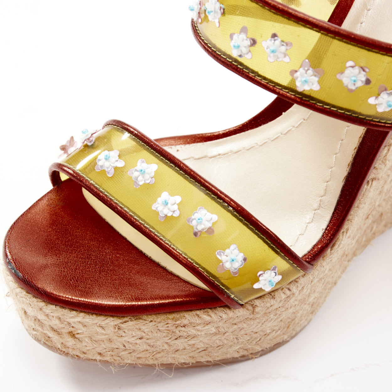 Dior Yellow Floral Wedges - Detail 2