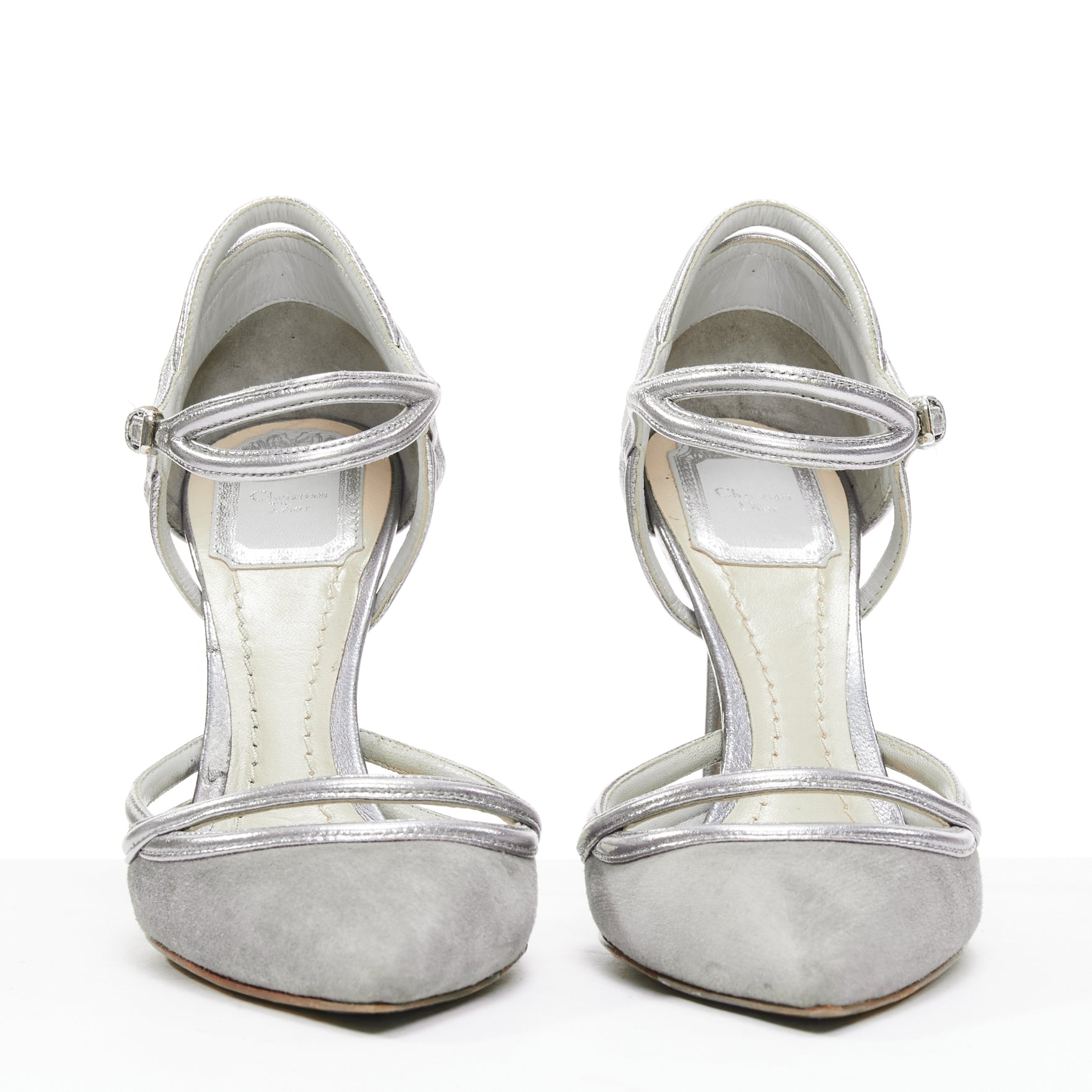 Dior Grey Strappy Pumps - Image 6