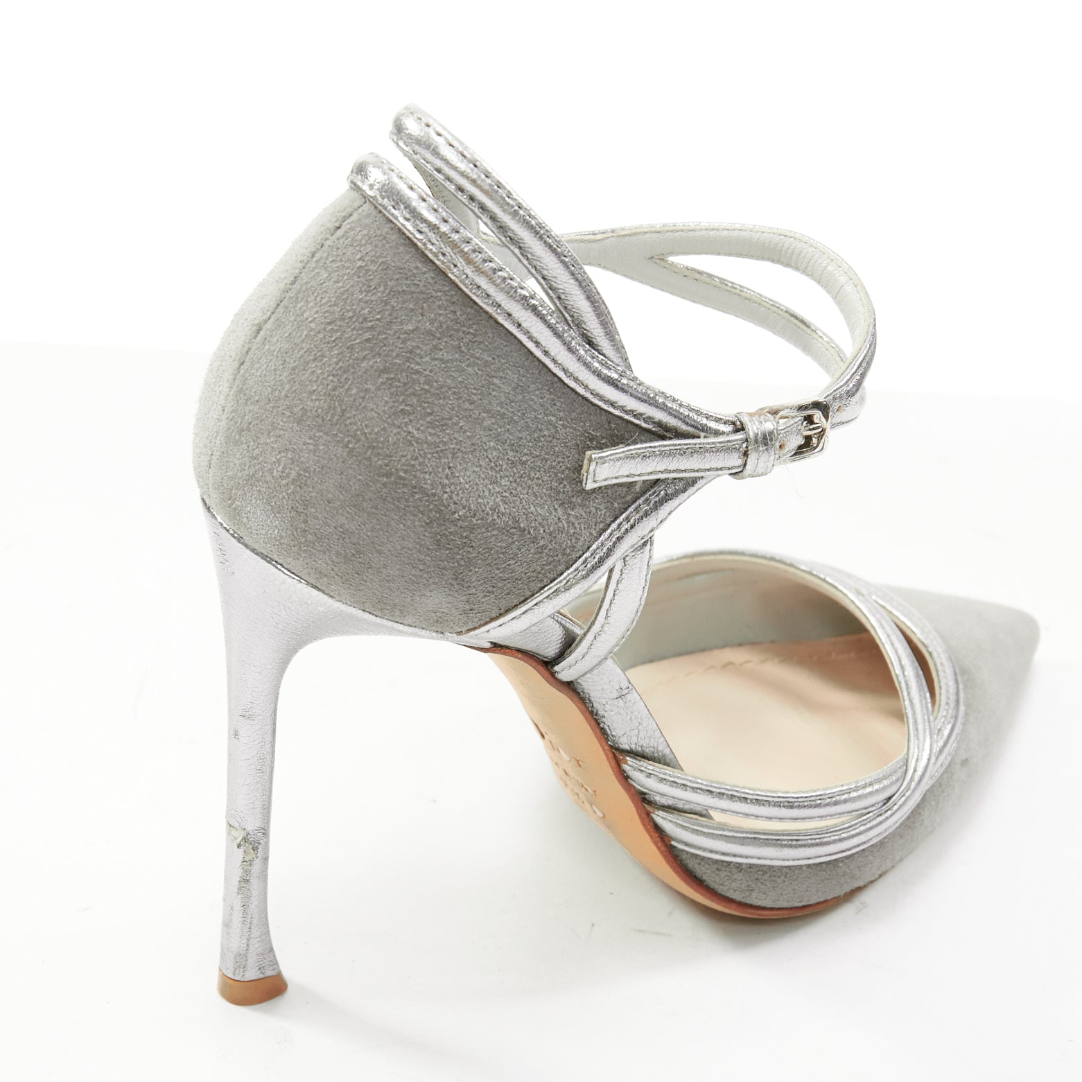 Dior Grey Strappy Pumps - Image 10