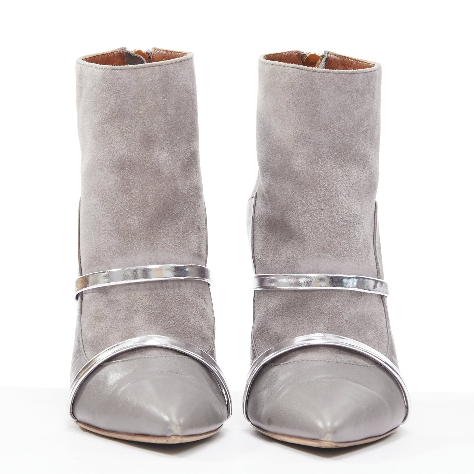 Malone Souliers Patent Strap Heeled Booties - Image 6