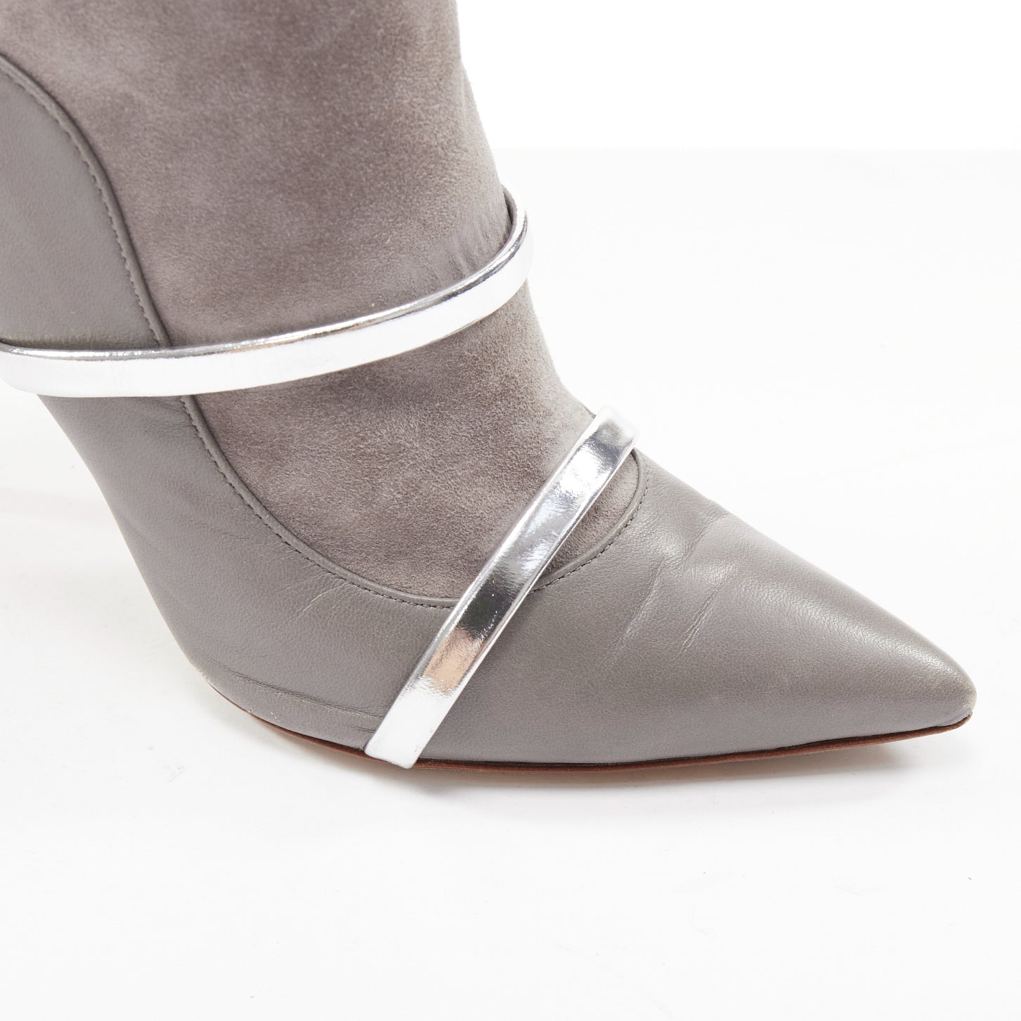 Malone Souliers Patent Strap Heeled Booties - Detail 2