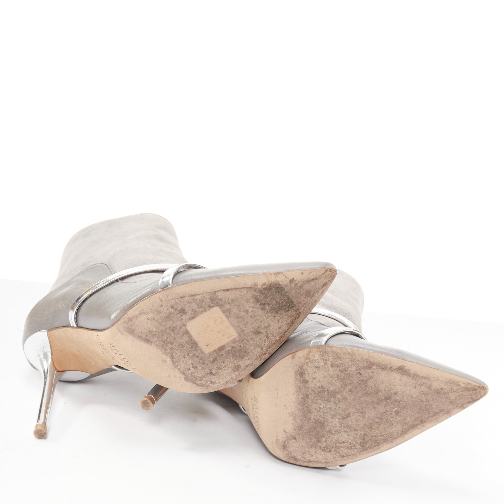 Malone Souliers Patent Strap Heeled Booties - Image 13