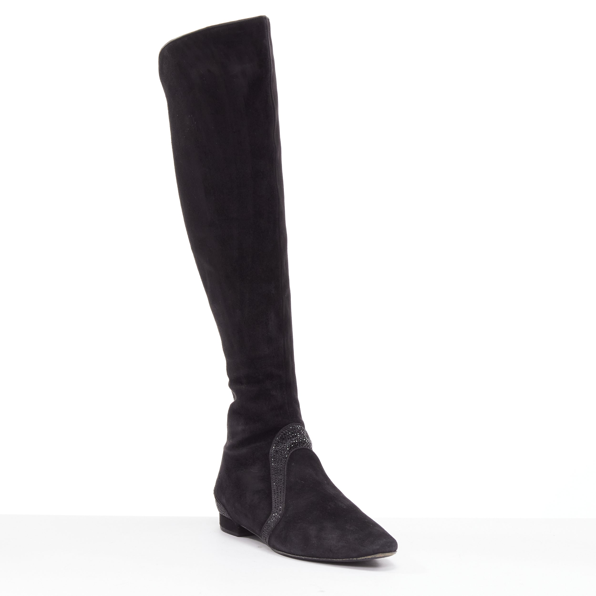 Rene Caovilla Block Heel Buckle Boots - Back view