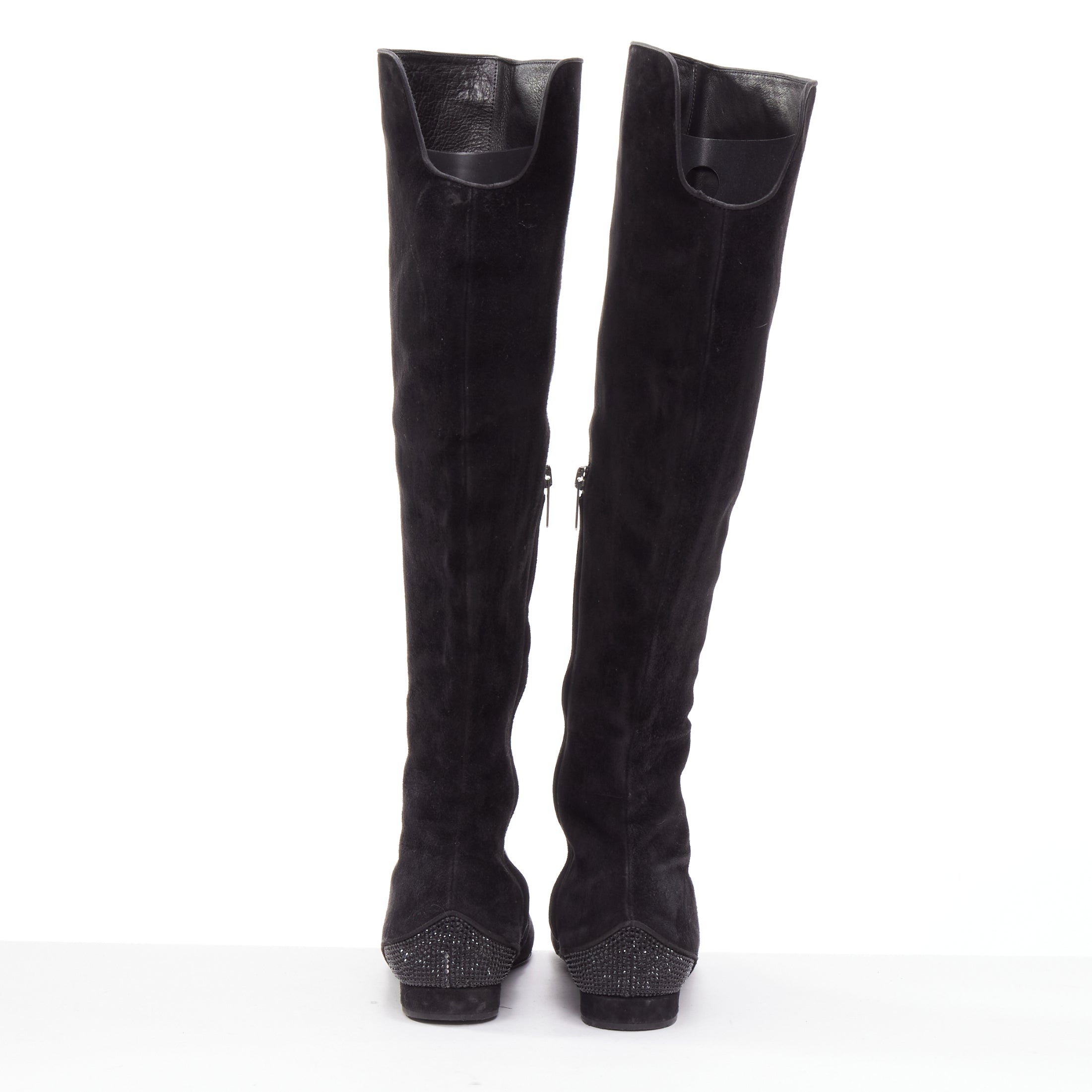 Rene Caovilla Block Heel Buckle Boots - Side view