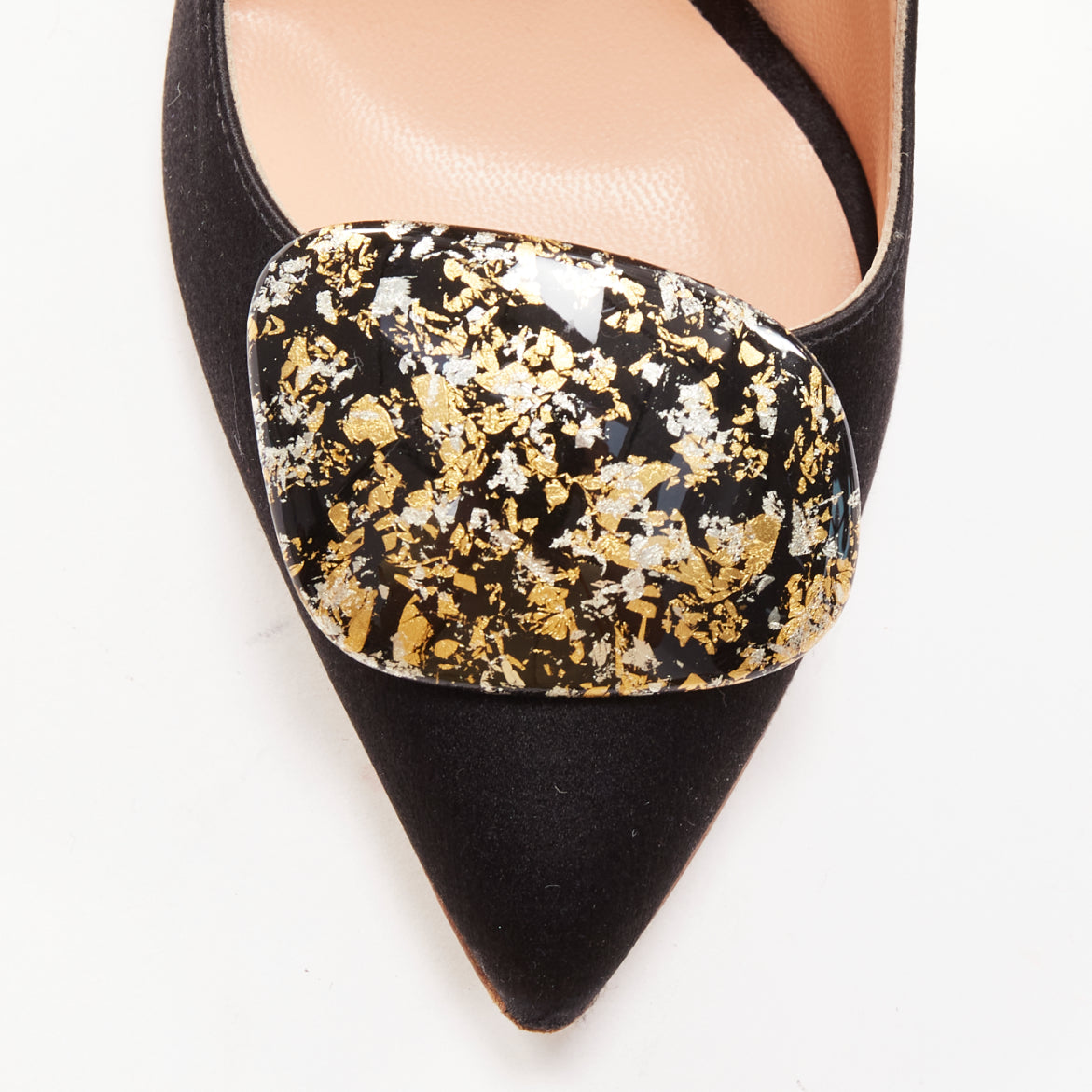 Rupert Sanderson Gold Paint Pumps - Detail 1