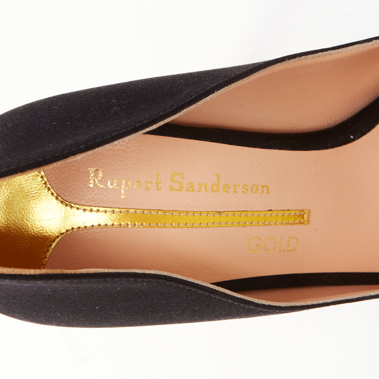 Rupert Sanderson Gold Paint Pumps - Image 11