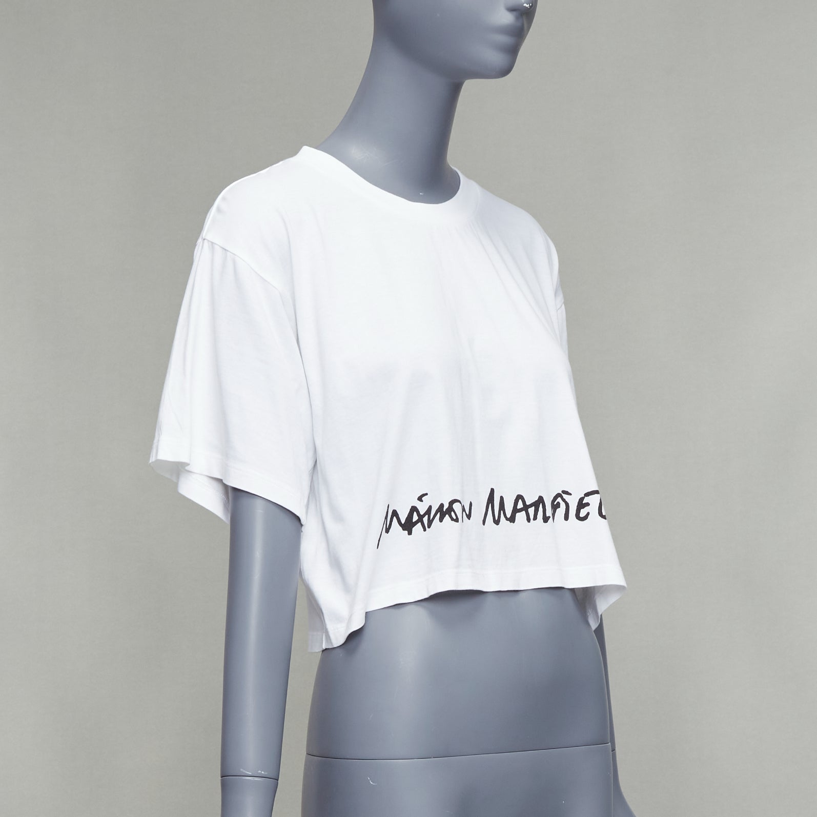 Maison Martin Margiela Logo Cropped Tee - Image 6