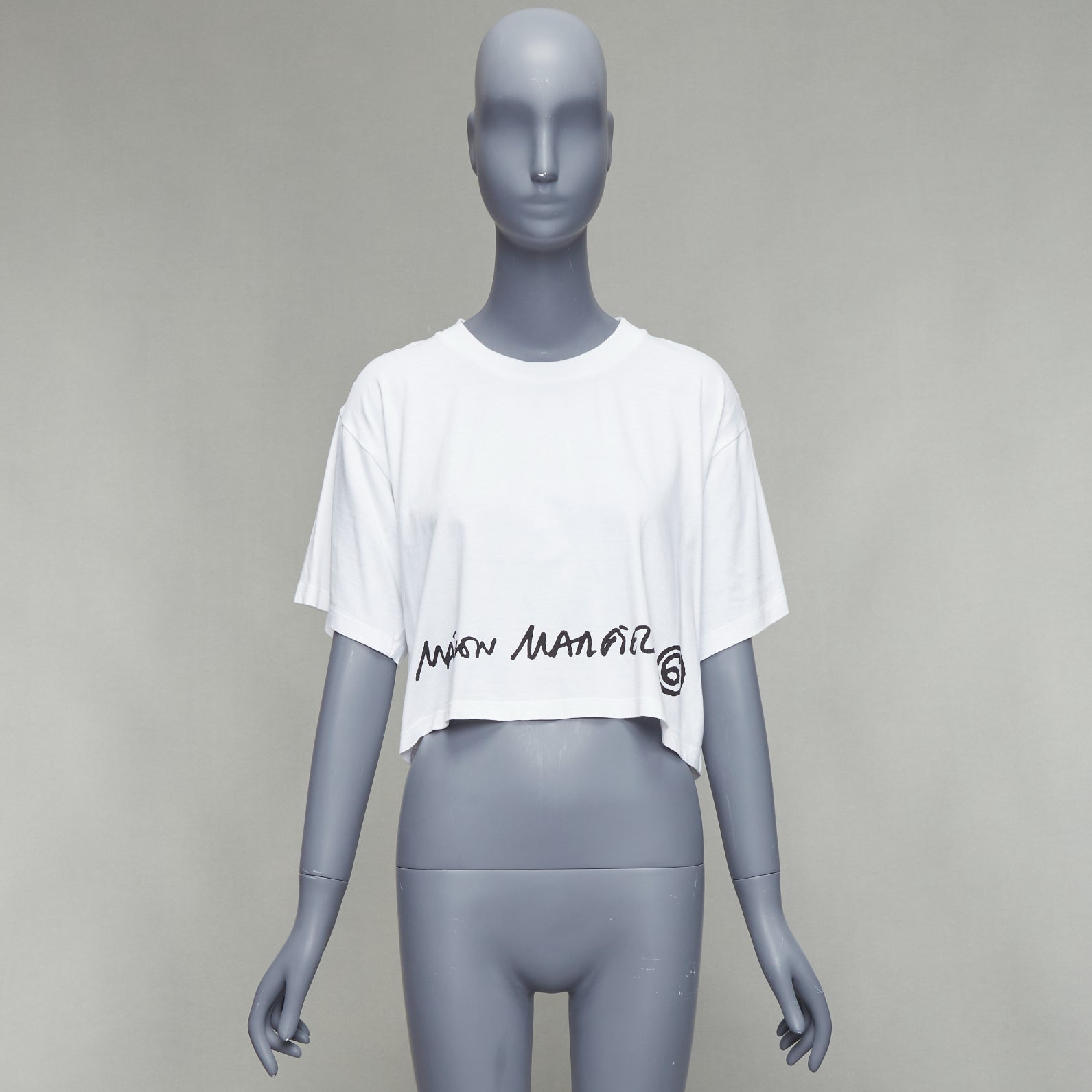 Maison Martin Margiela Logo Cropped Tee - Image 11