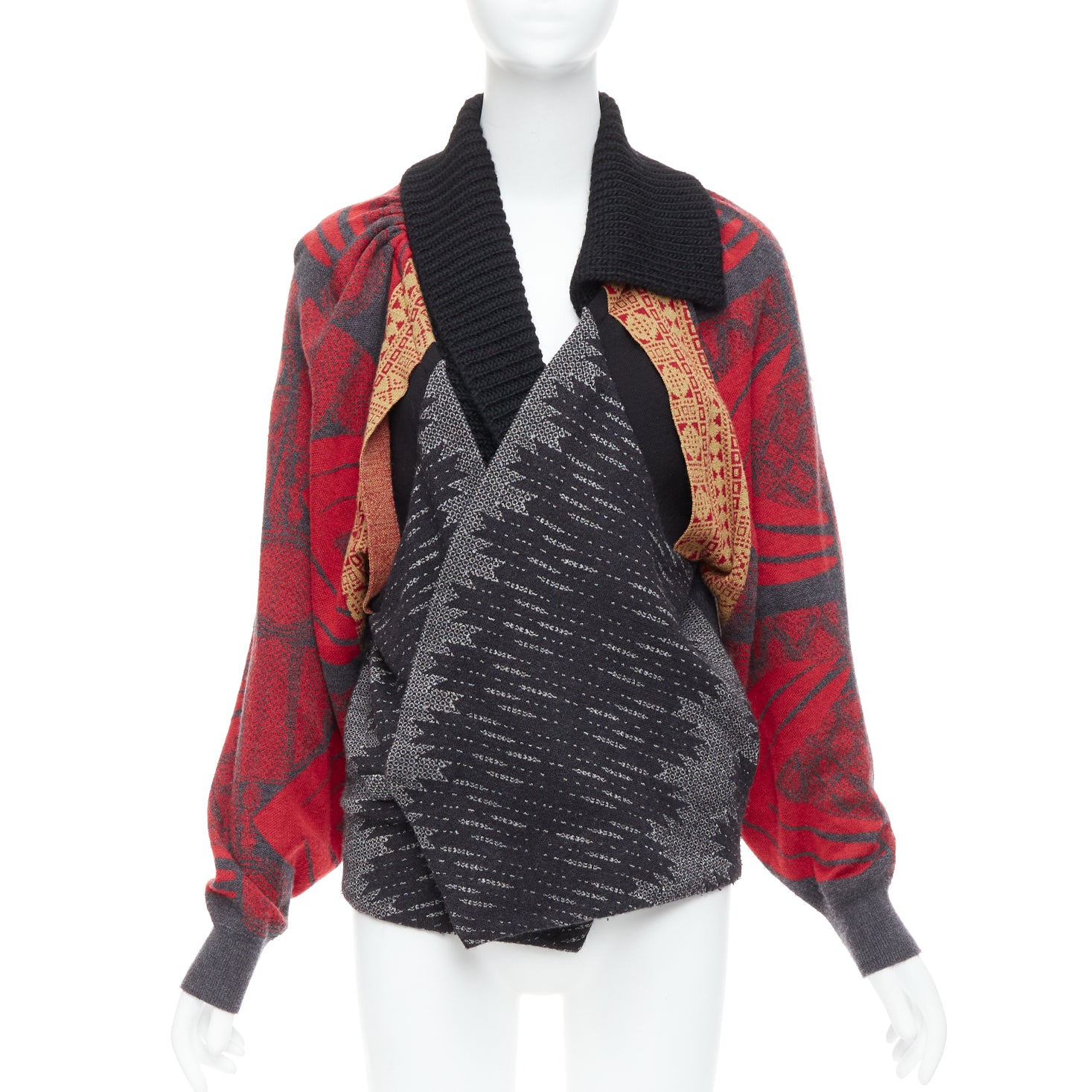 Toga Archives Ethnic Intarsia Cardigan