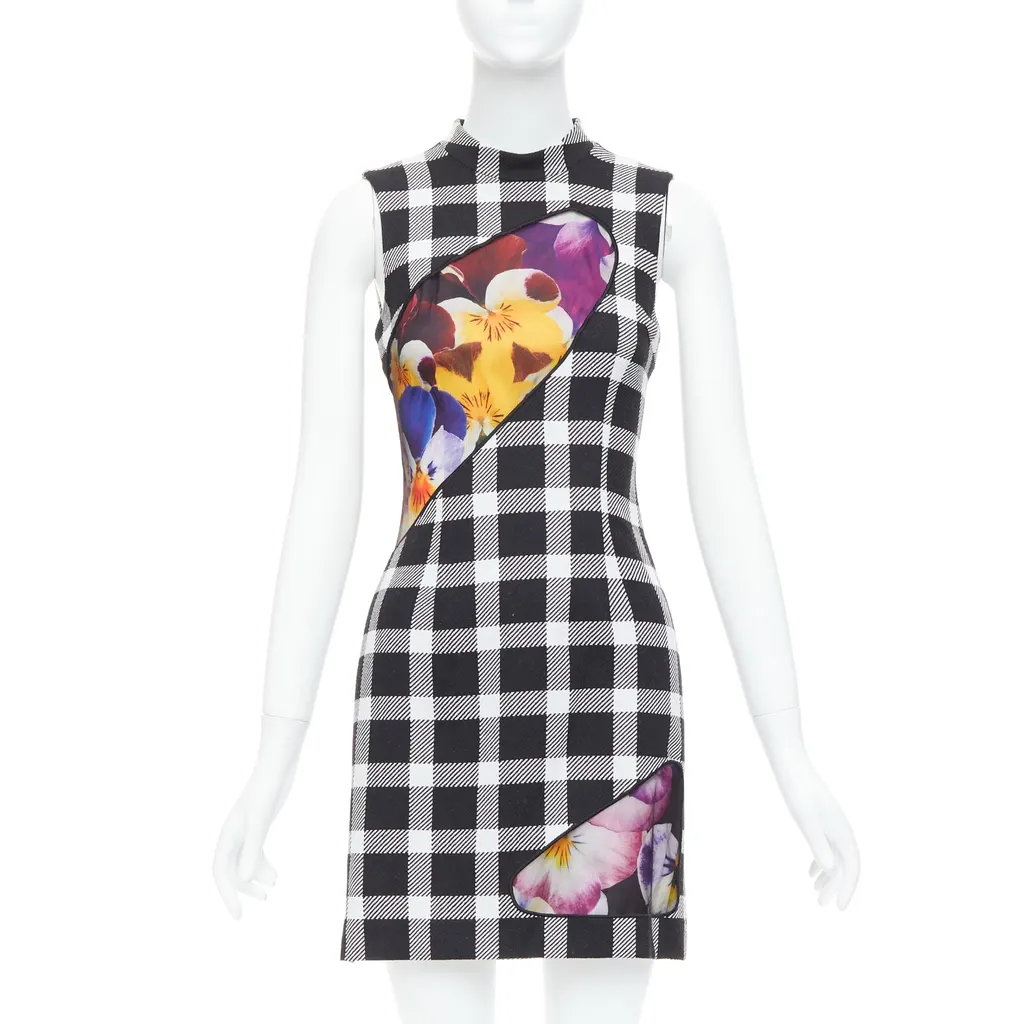 Christopher Kane Orchid Plaid Dress MultiColor Wool Never worn - Front View
