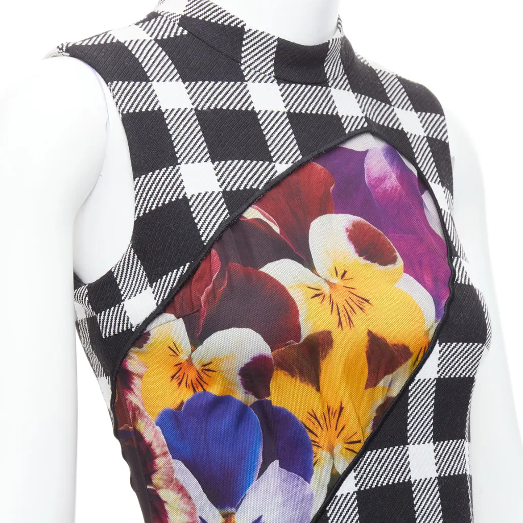 Christopher Kane Orchid Plaid Dress MultiColor Wool Never worn - Back View