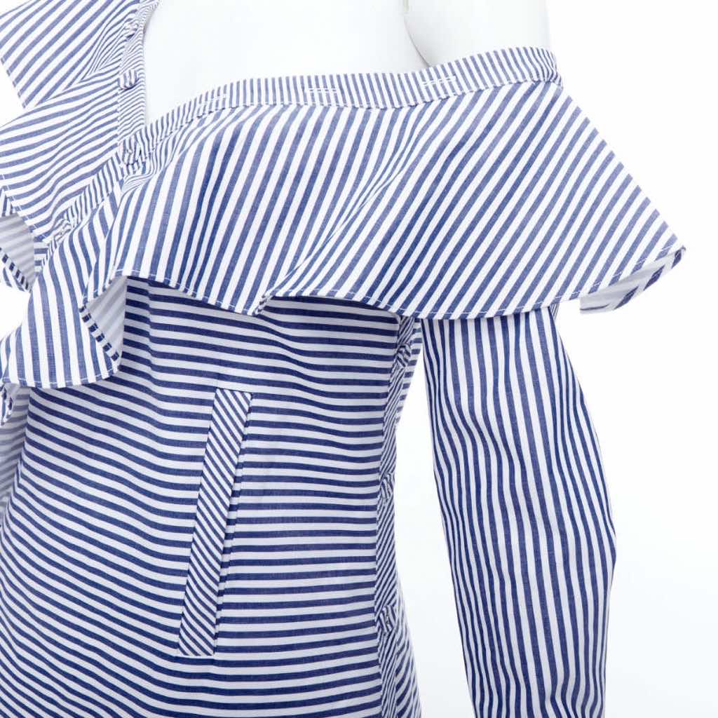 Self-portrait Striped Ruffle Top - Detail 2