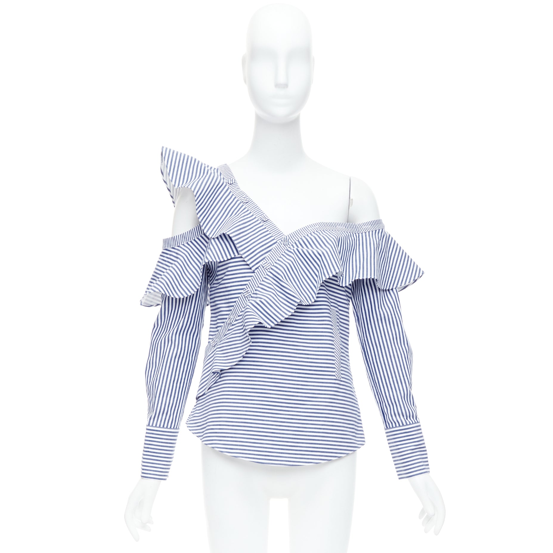 Self-portrait Striped Ruffle Top - Image 11