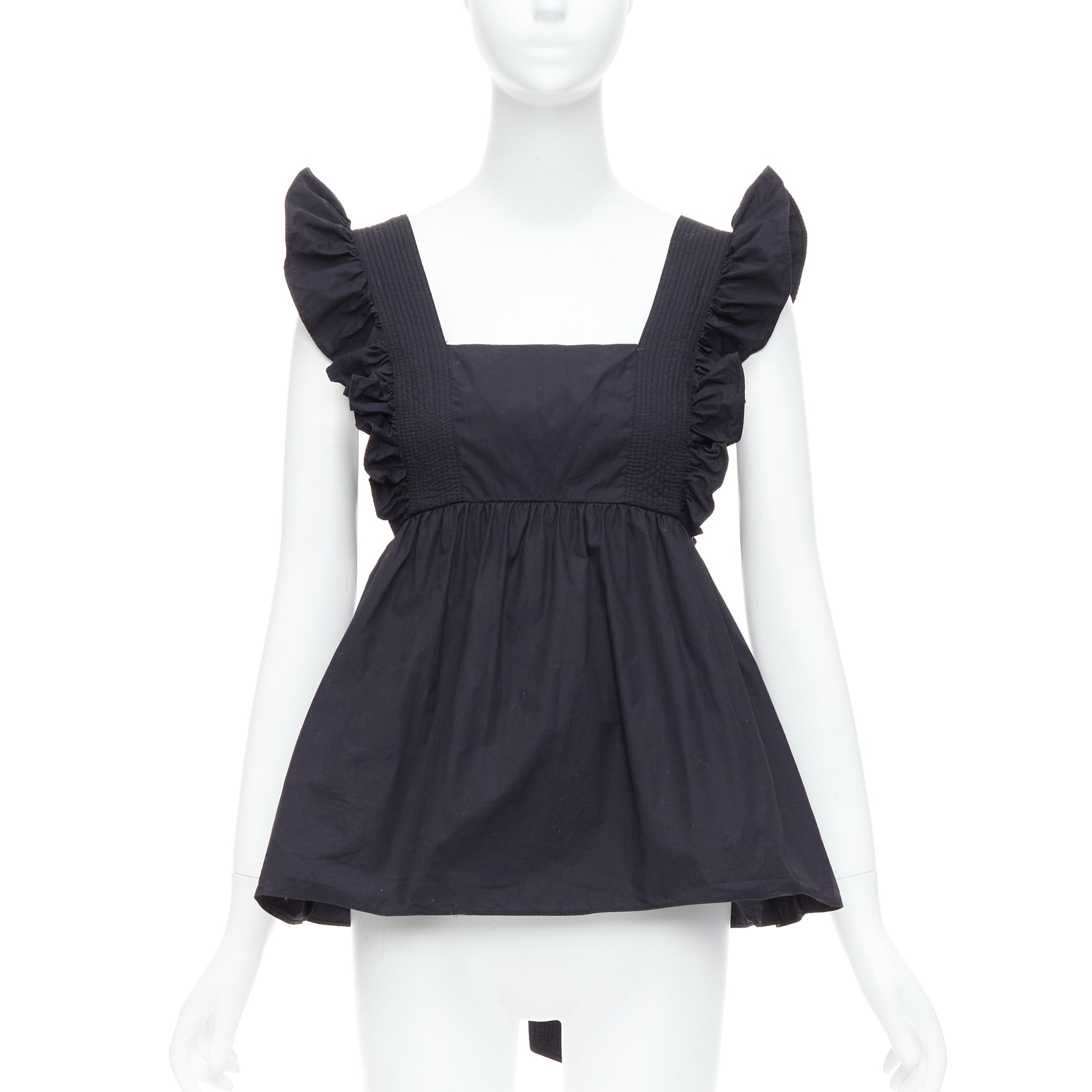 Self-portrait Black Cotton Poplin