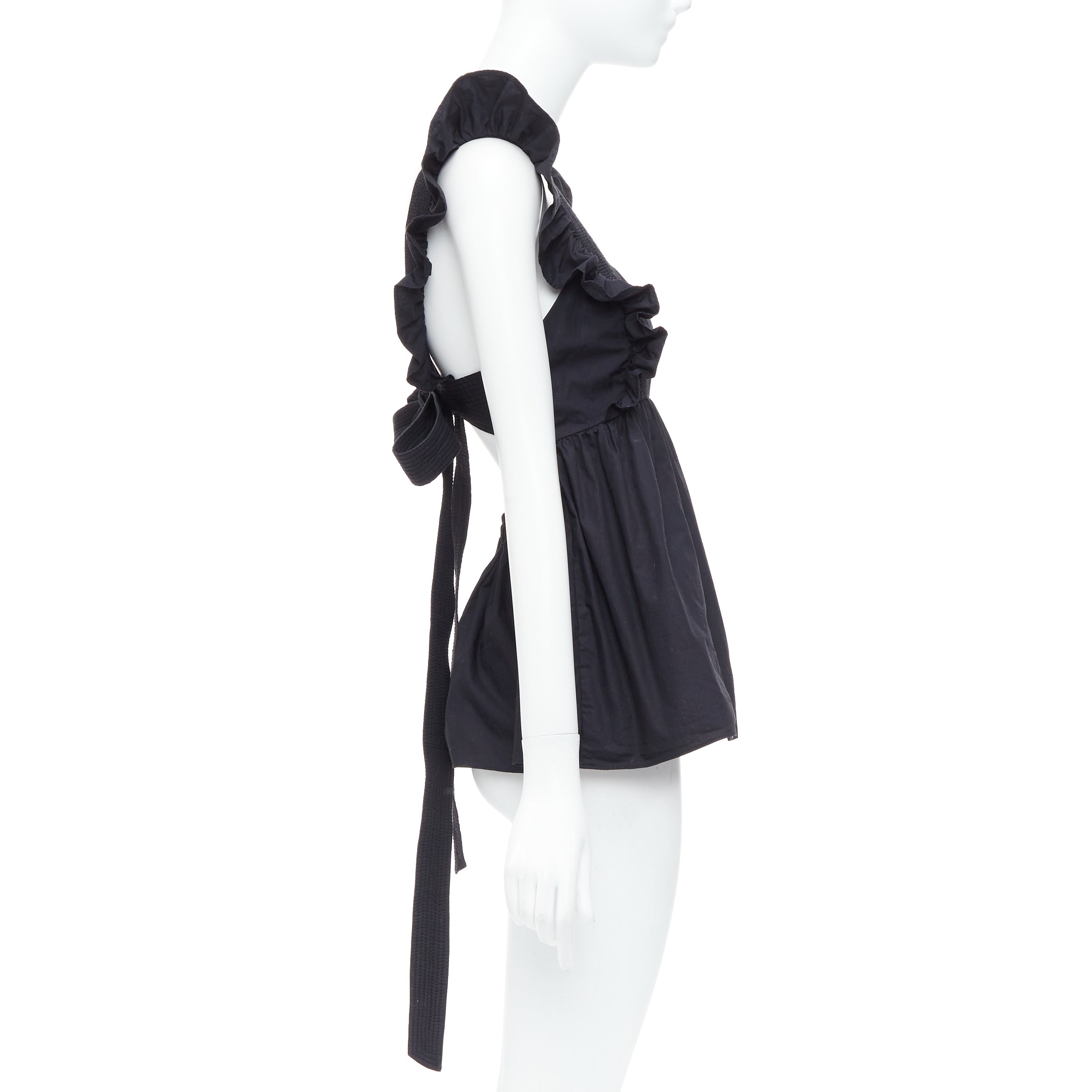 Self-portrait Black Cotton Poplin - 4