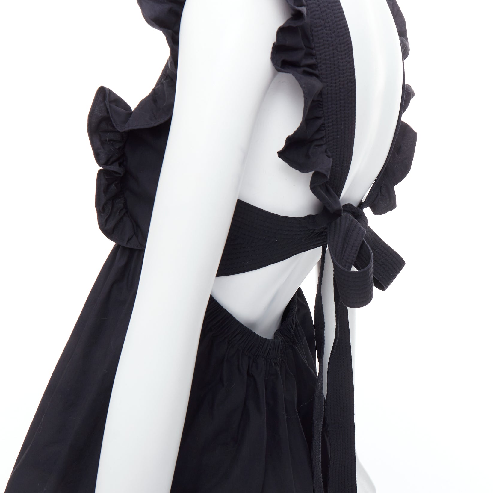 Self-portrait Black Cotton Poplin - Detail 2