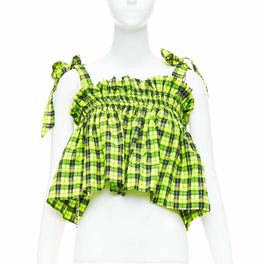 Ganni Checked Seersucker