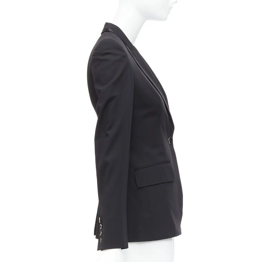 Stella McCartney Peak Collar Blazer Black Wool Never worn - Box View