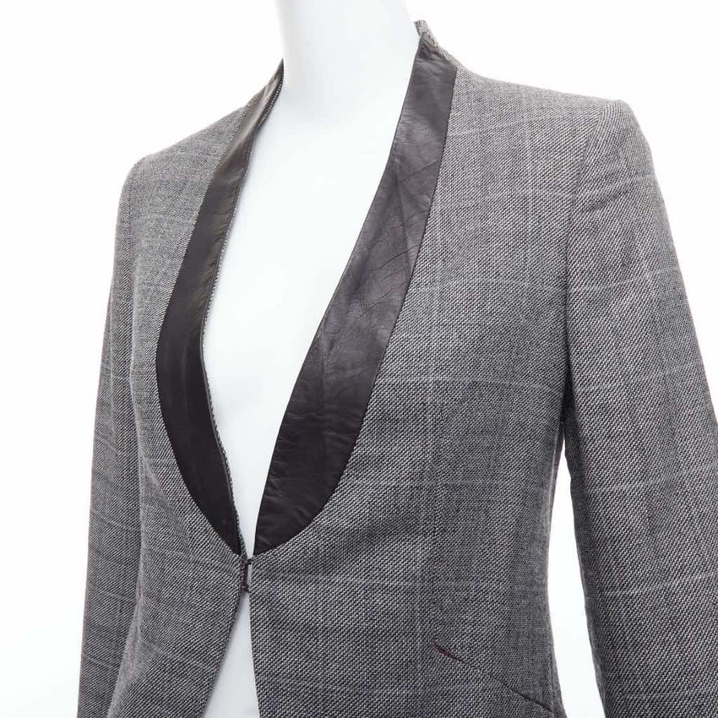 Rag & Bone Checkered Tux Blazer - Back view