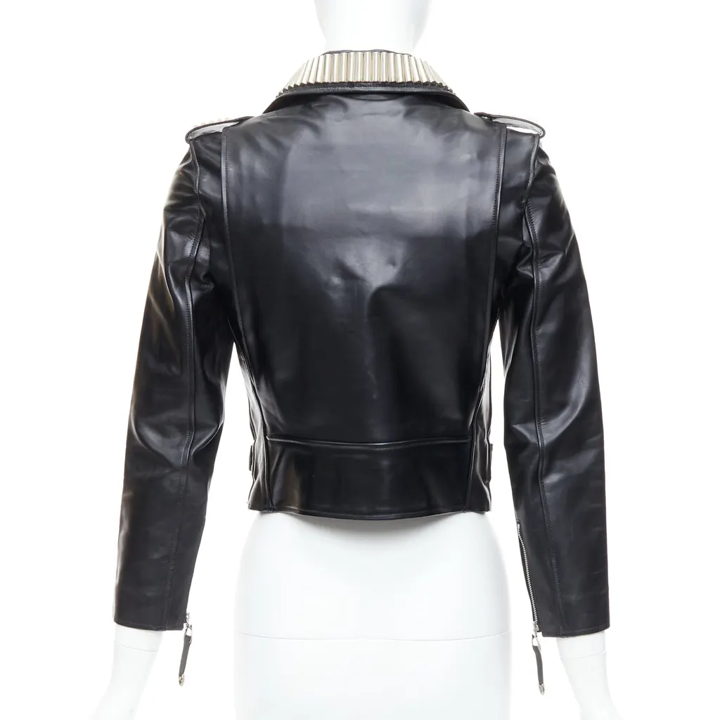 Toga Archives Charm Zip Biker Black Leather Good - Box View