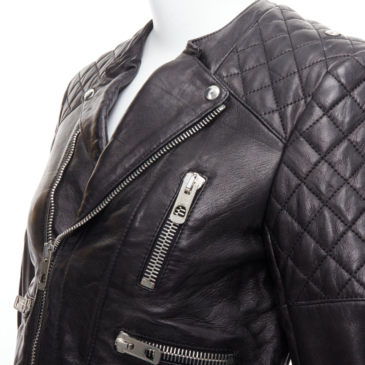 Balenciaga Quilted Moto Jacket - Back view