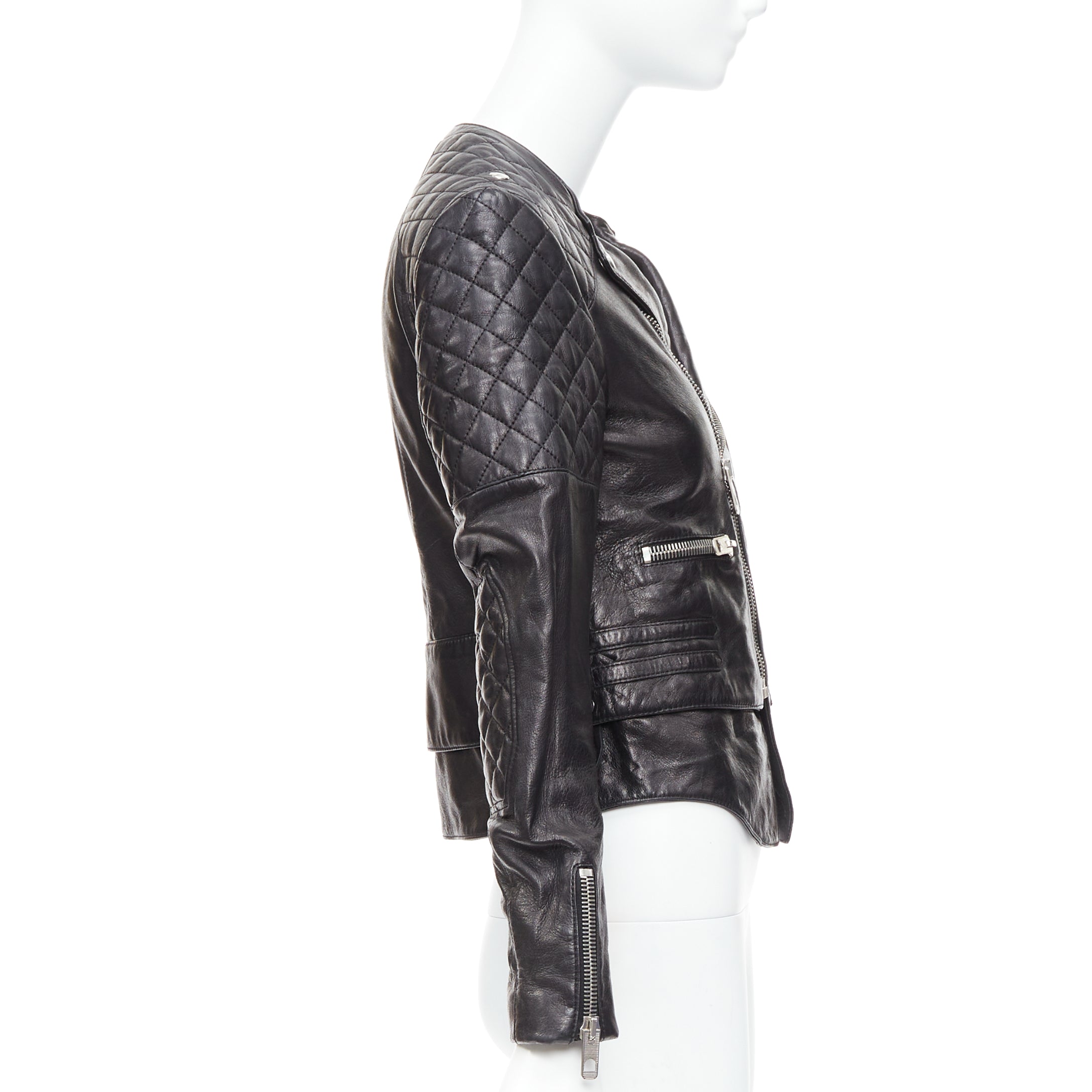 Balenciaga Quilted Moto Jacket - Side view
