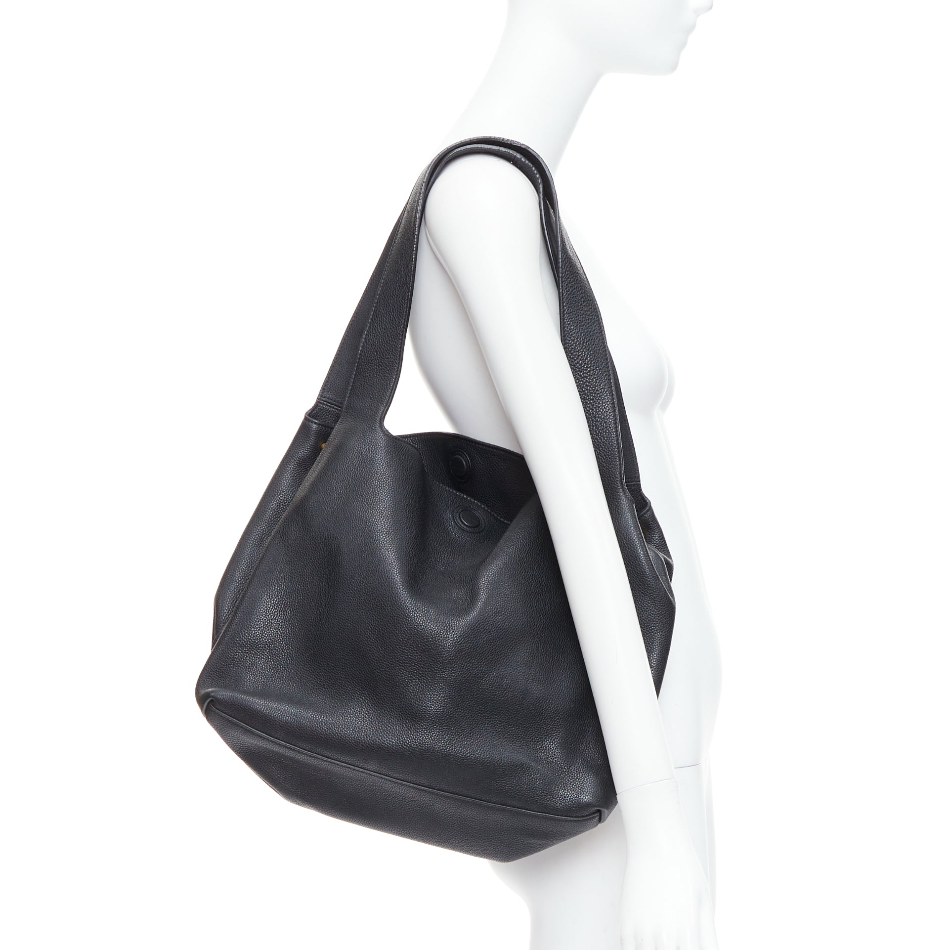 The Row Grained Leather Tote - Back view