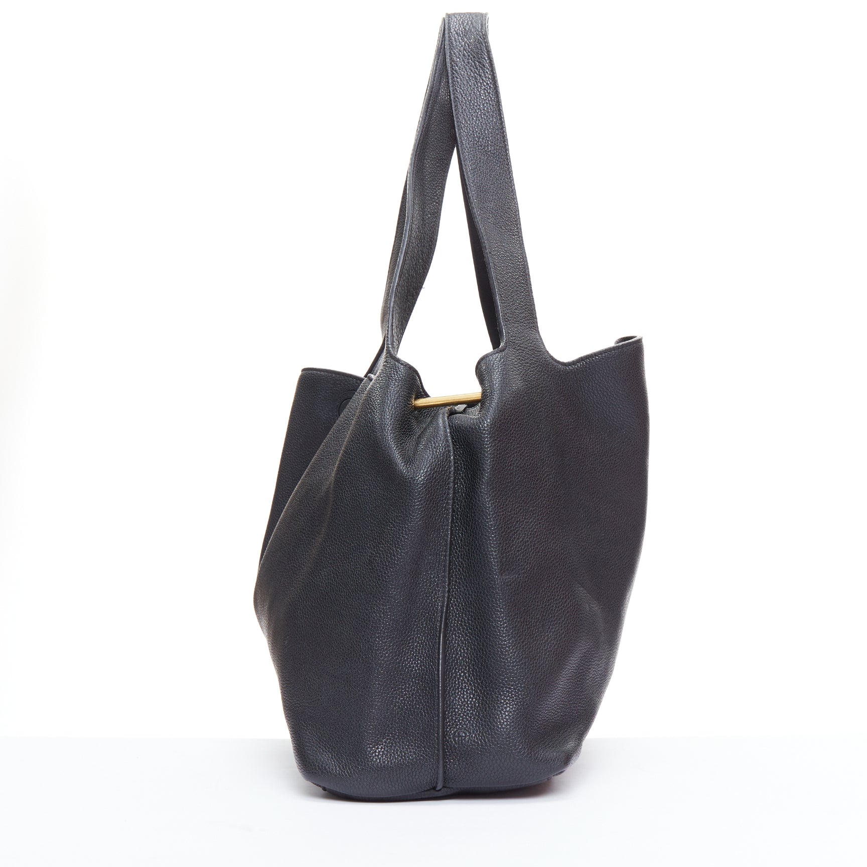 The Row Grained Leather Tote - 4