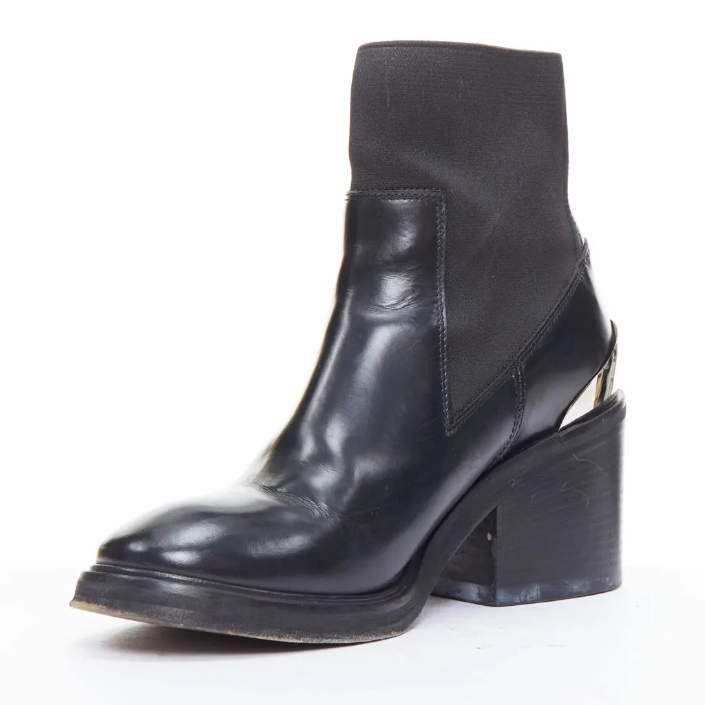 Acne Studios Dion Black Leather Fair - Model View