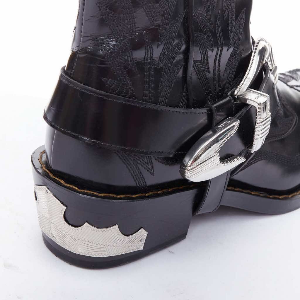 Toga Archives Crystal Heel Suede Boots - Image 10