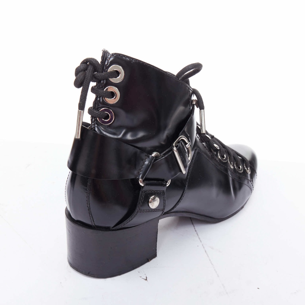 Balenciaga Scalloped Gold Heel Boots - Image 10