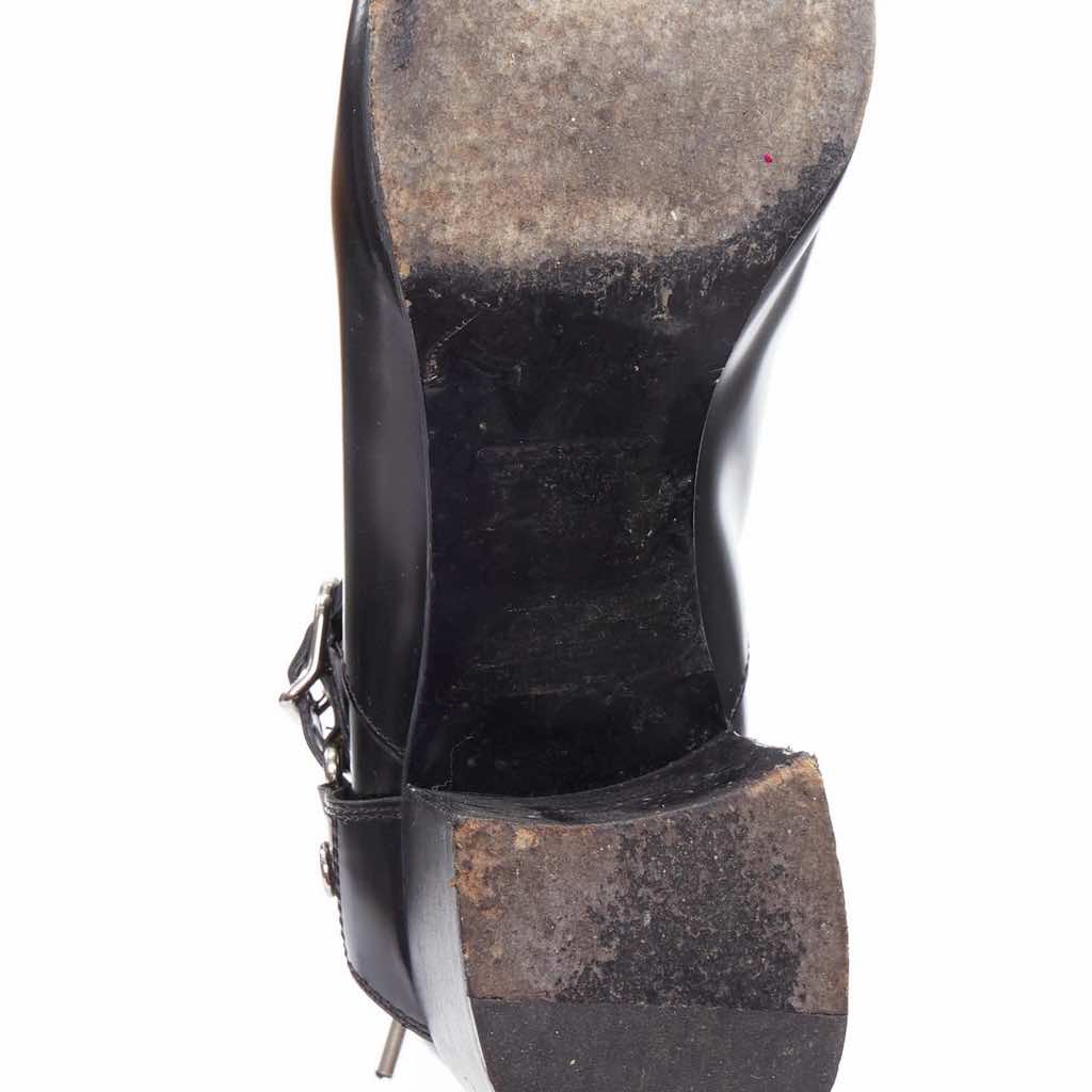 Balenciaga Scalloped Gold Heel Boots - Image 12