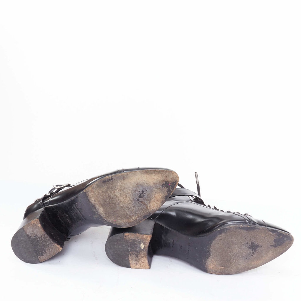 Balenciaga Scalloped Gold Heel Boots - Image 13