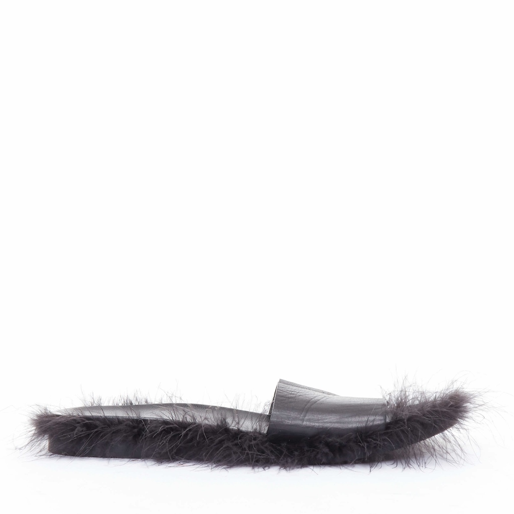 Simone Rocha Feather Trimmed Slides - Image 6