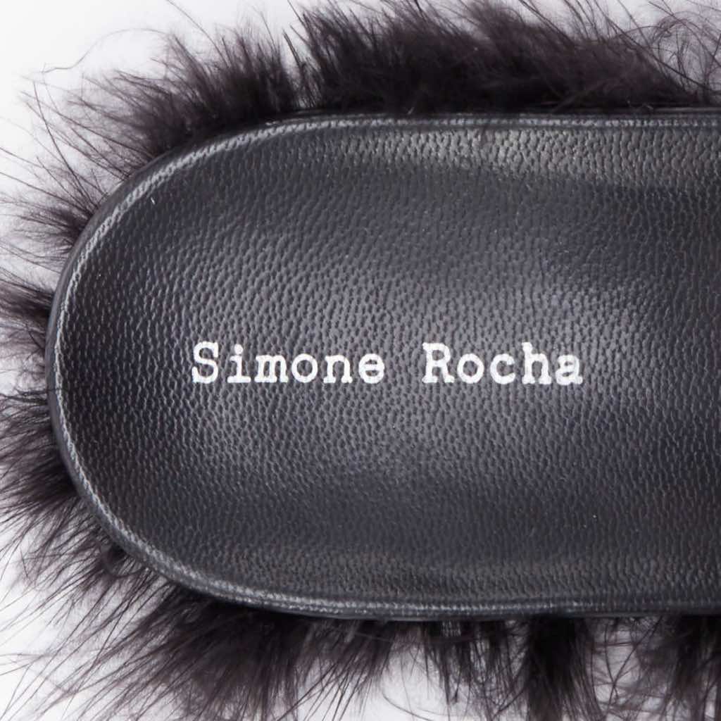 Simone Rocha Feather Trimmed Slides - Image 11