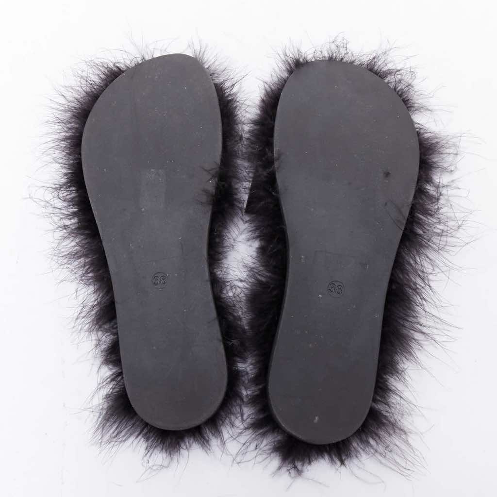 Simone Rocha Feather Trimmed Slides - Image 13