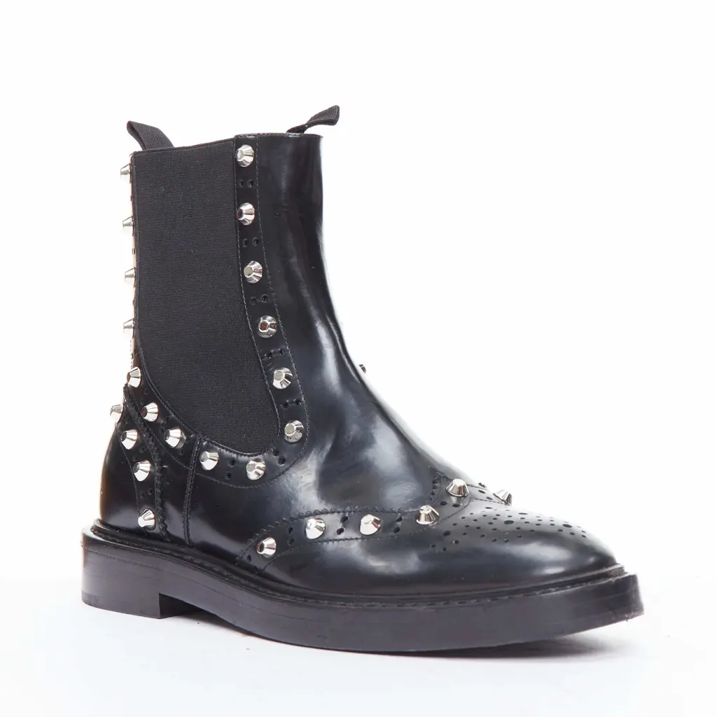 Balenciaga Washed Leather Zip Boots Black Leather Very good - Back View