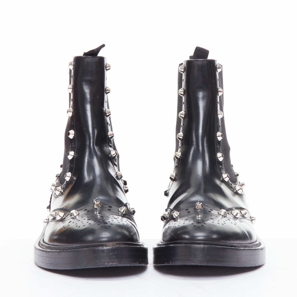 Balenciaga Washed Leather Zip Boots - Image 6