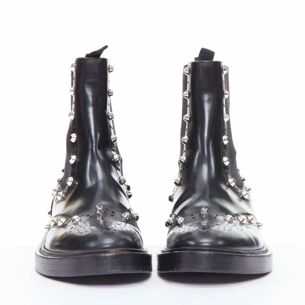 Balenciaga Washed Leather Zip Boots Black Leather Very good - Inside View