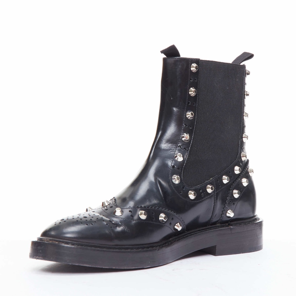 Balenciaga Washed Leather Zip Boots - 4