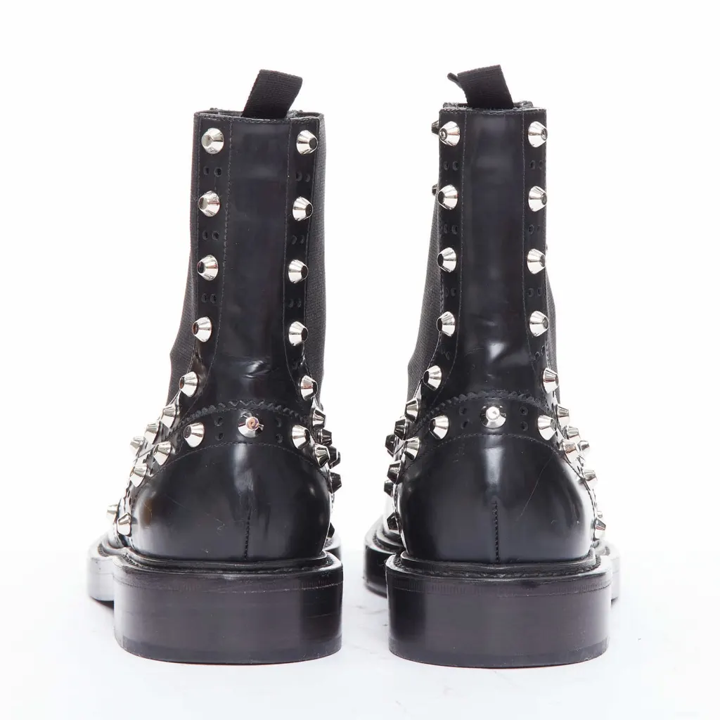 Balenciaga Washed Leather Zip Boots Black Leather Very good - Box View