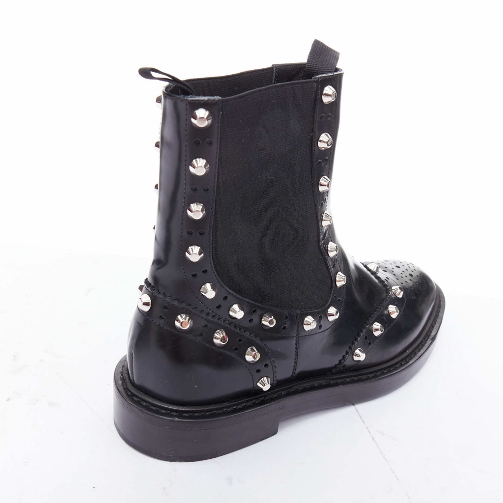 Balenciaga Washed Leather Zip Boots - Image 10