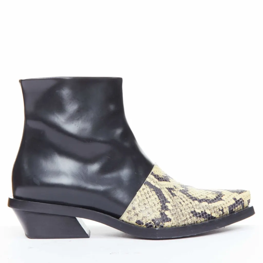 Proenza Schouler Cream Zip Combat Boots Khaki Leather Good - Front View