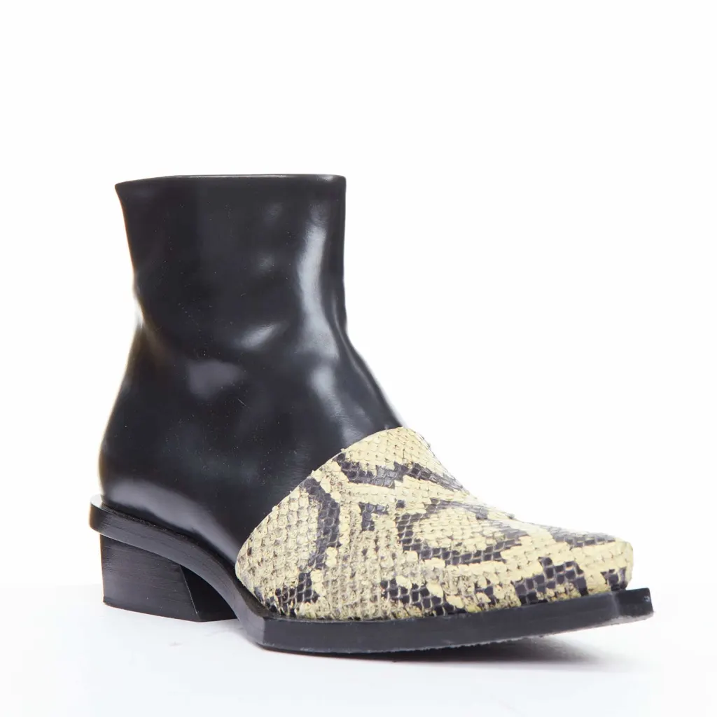 Proenza Schouler Cream Zip Combat Boots Khaki Leather Good - Back View
